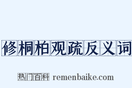 修桐柏观疏反义词是什么意思的图片